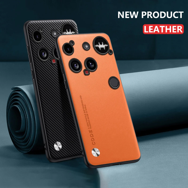 Funda de cuero para nada teléfono (3) 3 Phone3 5G fibra de carbono mate suave silicona dura a prueba de golpes cubierta de teléfono NothingPhone (3) A024 - imagen 4