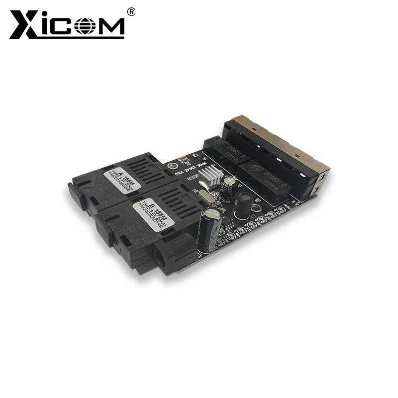 Conmutador Ethernet rápido de 10/100M, fibra inversa POE monomodo, 2 puertos de fibra SC, 4 RJ45, convertidor de medios ópticos, placa pcba metro - imagen 4