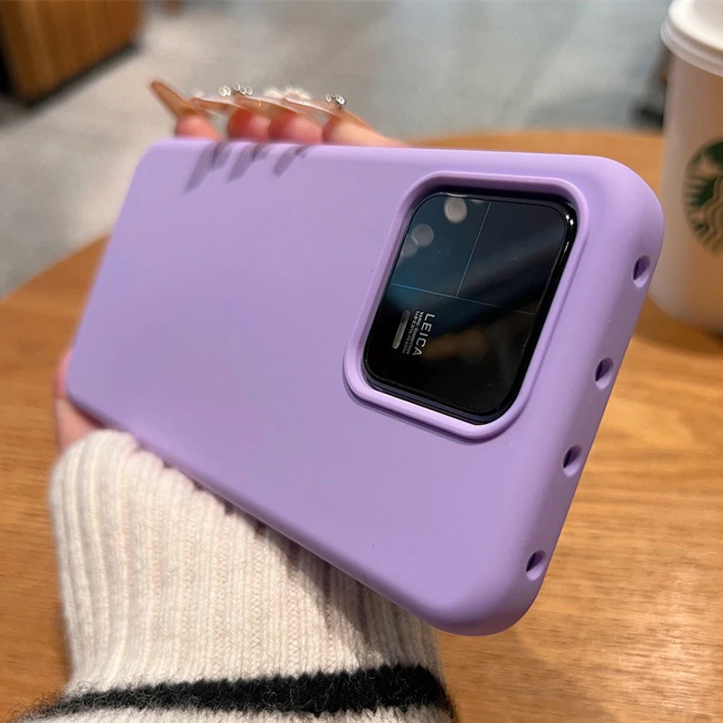 Funda trasera de silicona líquida a prueba de golpes para Xiaomi 13 Pro, cubierta de teléfono suave a prueba de caídas, todo incluido, lujo - imagen 4