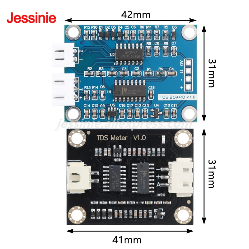 1-5 uds Sensor TDS señal analógica conductividad de agua sólida disuelta detección de líquido Monitor de calidad 1000ppm para Arduino 51/STM32 - imagen 2