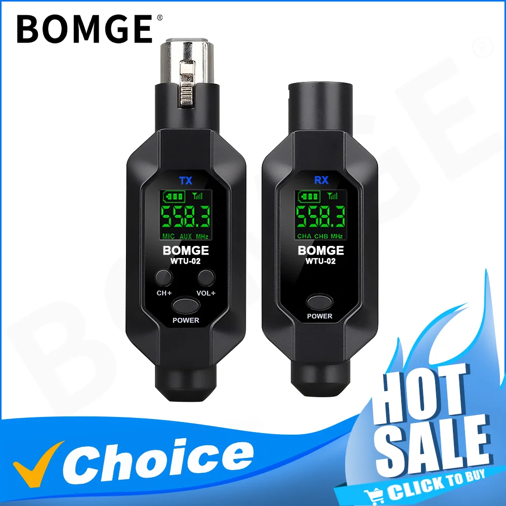 Micrófono inalámbrico para guitarra, transmisor y receptor, sistema inalámbrico XLR enchufable para BETA58, micrófono dinámico, mezclador de Audio, graves y karaoke