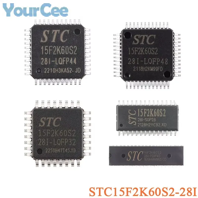 Original STC STC15F2K60S2-28I-PDIP40 microordenador de un solo Chip IC 15F2K60S2 Micro ordenador ISP SOP-28 LQFP-32 LQFP-48