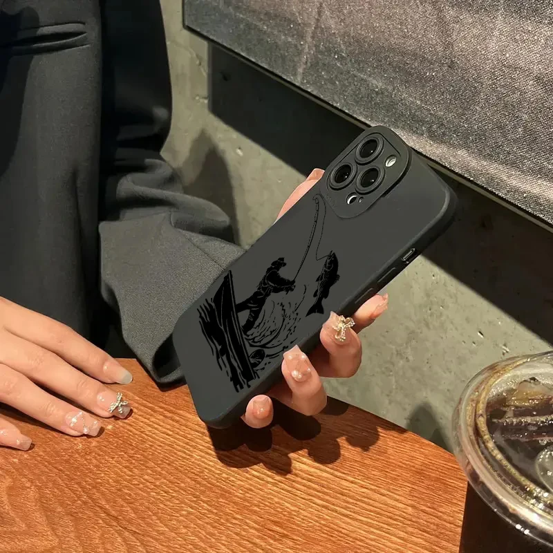 Funda de teléfono de silicona con diseño de hombre de pesca en línea para Samsung Galaxy S25 S24 S23 S22 S21 Ultra Plus FE A16 A06 A26 A33 A56 A34 - imagen 5