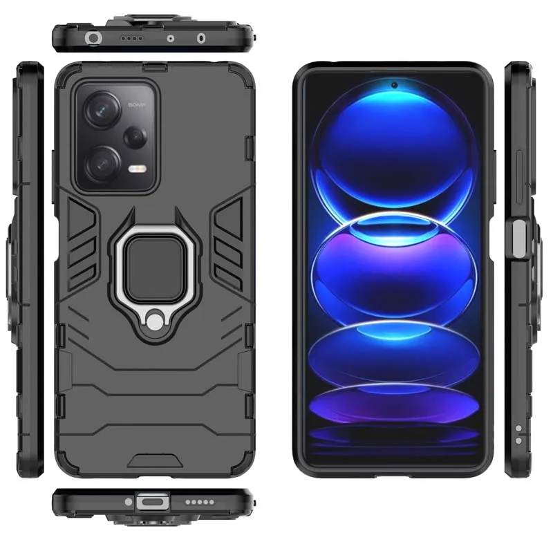 Funda a prueba de golpes para Xiaomi Redmi Note 12 13 Pro Plus A3 12S 12C 13C 14C 4G 5G, funda de teléfono con soporte de armadura, funda protectora trasera - imagen 5