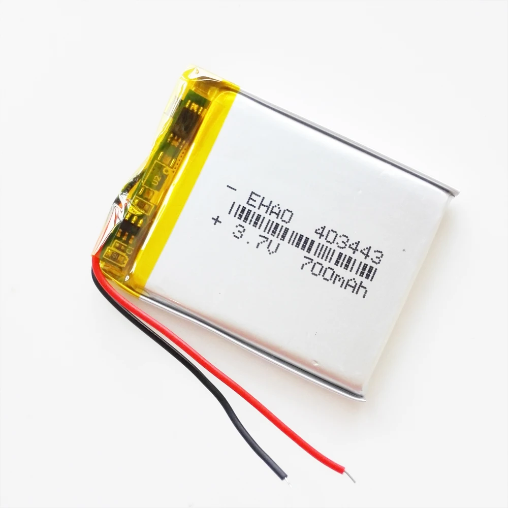Batería recargable de polímero de litio para teléfono móvil, pieza electrónica de polímero de litio LiPo PLIB para Mp3, GPS, 4x34x43mm, 10 piezas, 403443, 3,7 V, 700mAh - imagen 2