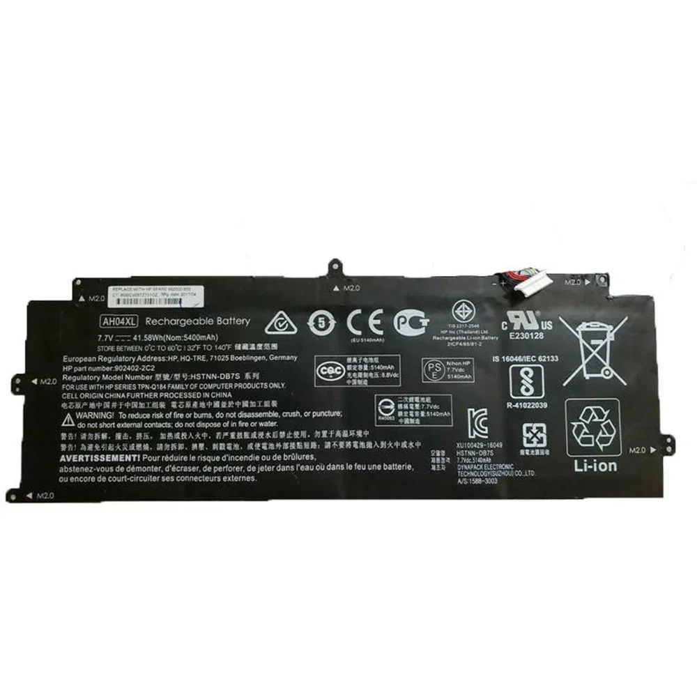 Nueva batería Original para ordenador portátil AH04XL 7,7 V 41,58Wh para HP Spectre X2 12-C000NF 12-C001NF 12-C027TU 12-C001TU 902402-2B2 etc. - imagen 3
