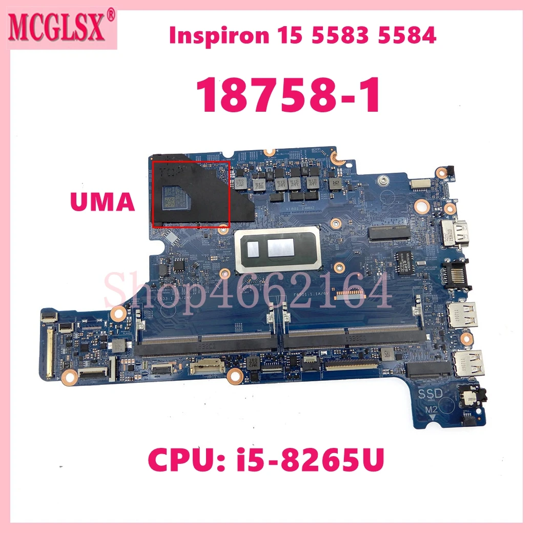 18758-1 con i5-8265U CPU placa base para portátil Dell Inspiron 15 5583 5584 placa base para ordenador portátil CN-0278VR completamente probado OK - imagen 2