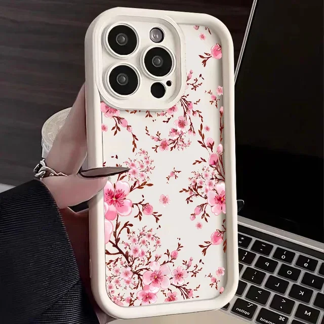 Funda para Samsung Galaxy A56 A36 A17 A07 A55 A35 A54 A34 A14 A24 A53 A52 A72 elegante funda de silicona Y2K de lirio rosa - imagen 5