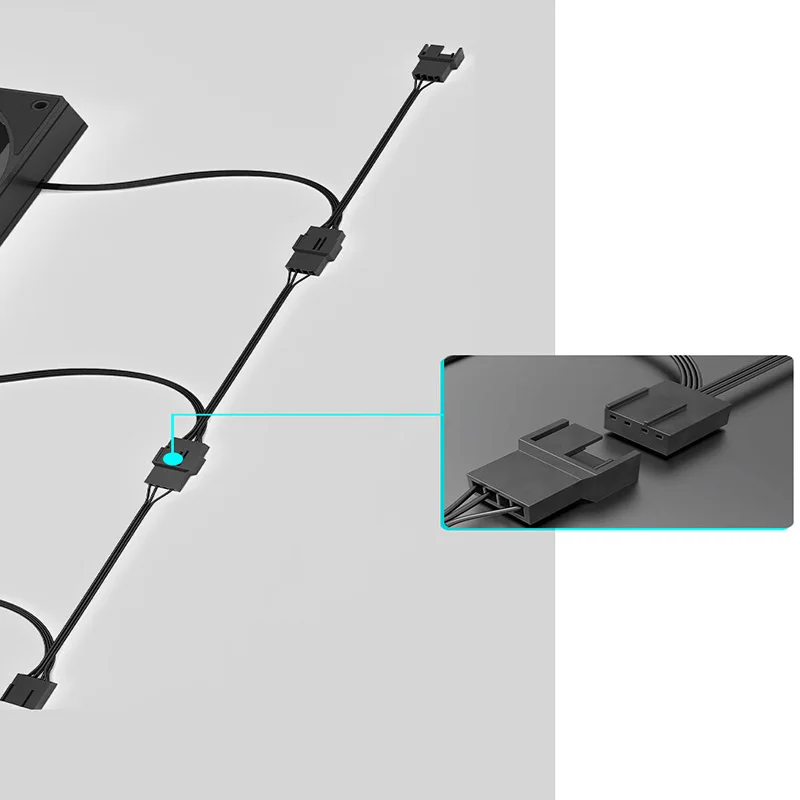 ID-COOLING AS-140 14CM ventilador con cubierta de PC de bajo ruido 5V 3PIN ARGB 12V 4PIN PWM rodamientos silenciosos de larga duración ventilador de refrigeración de CPU para PC de juegos - imagen 5