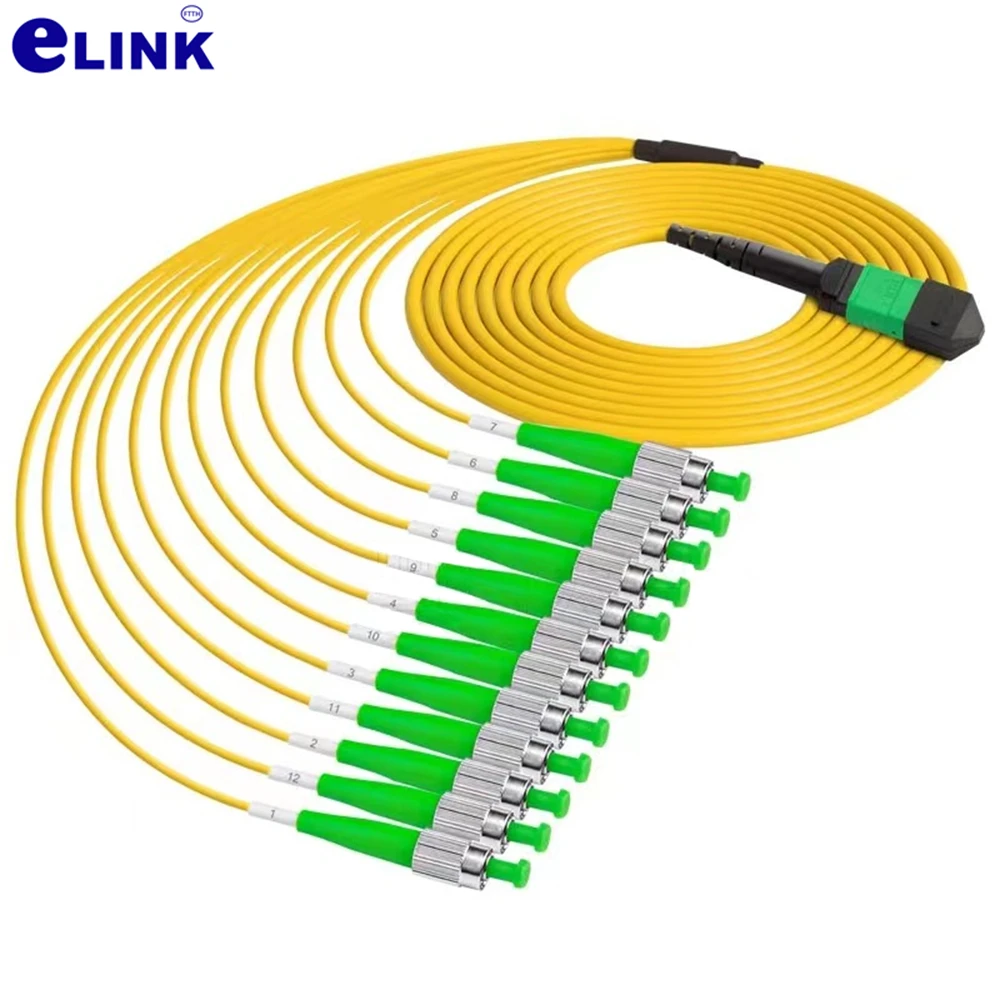 Cable de conexión de fibra MPO-FC/APC tipo B MPO APC 8/12/24 núcleos SM hembra 1-50m10m MTP-8FCA 12FC ruptura de fibra 8C 12C ftth puente FTTH