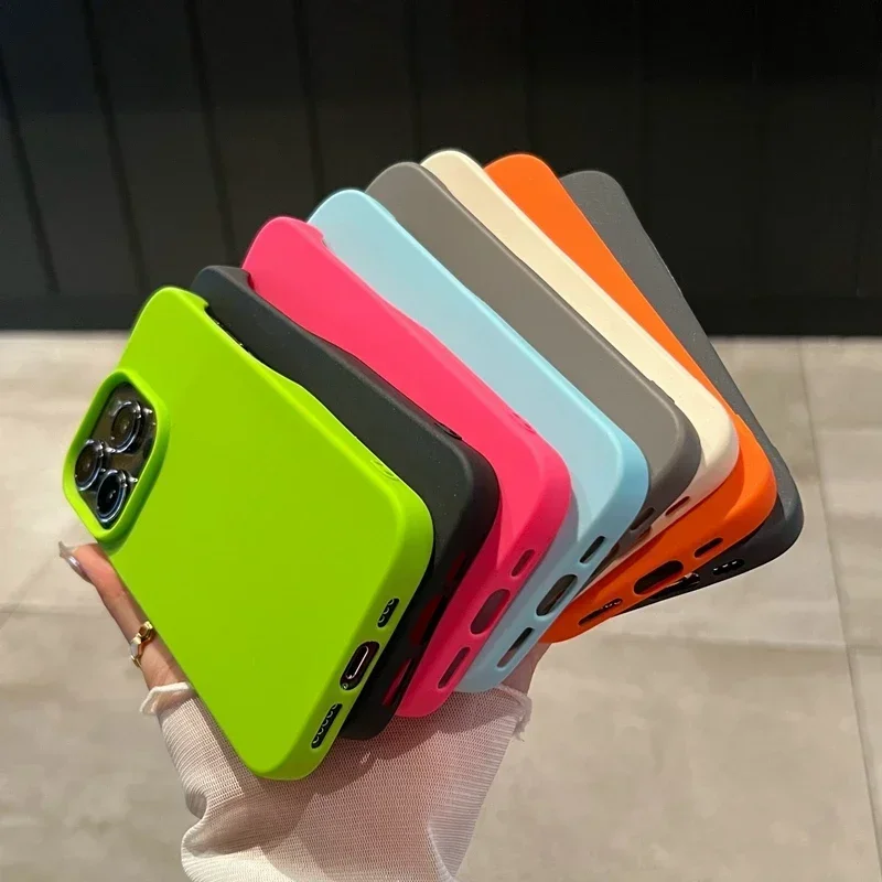 Funda de teléfono mate ultrafina de silicona suave para iPhone 11 12 13 14 15 16 Pro Max Plus X Xs Max XR cubierta trasera de parachoques a prueba de golpes - imagen 5