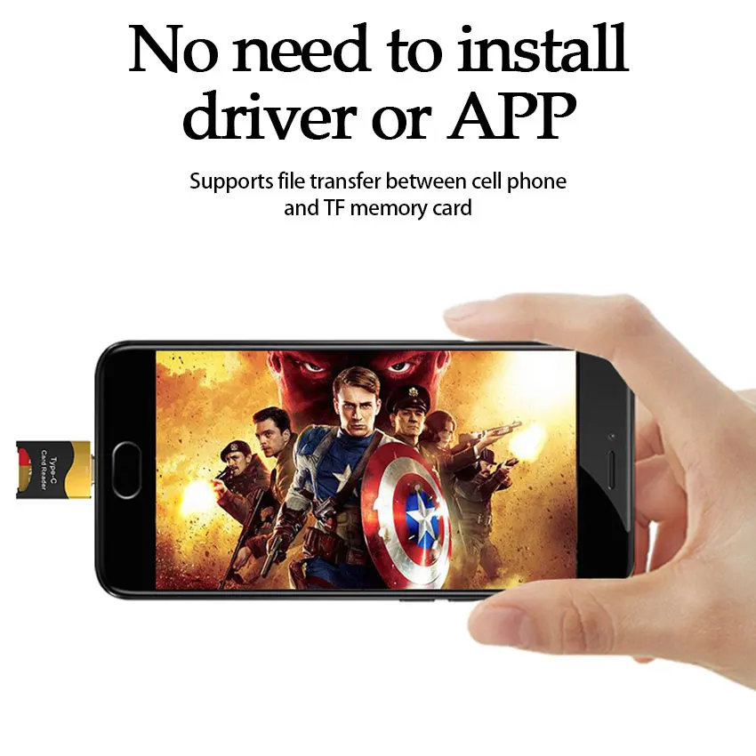 Adaptador de lector de tarjetas tipo C a micro-sd TF, lector de tarjetas de memoria inteligente OTG, adaptador de unidad Flash USB3.0 para Huawei, iPad, Macbook ﻿ - imagen 4