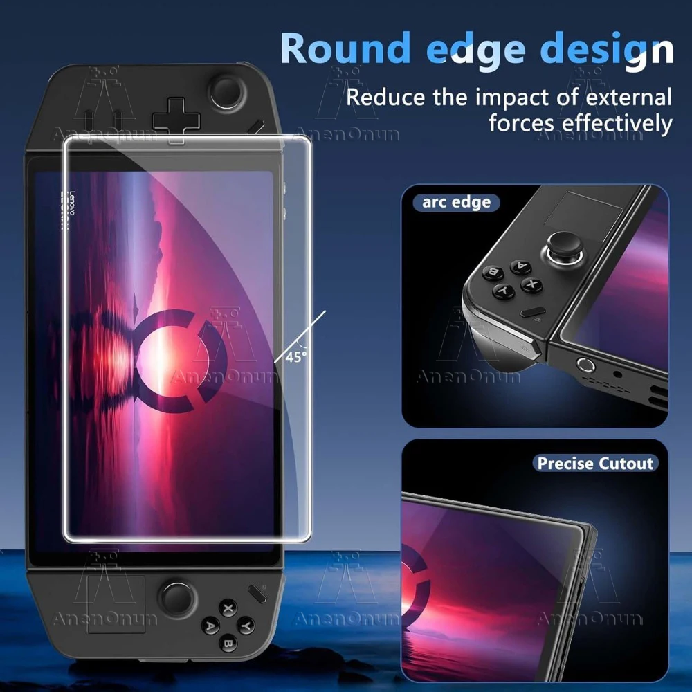 Vidrio templado Ultra HD para Legion Go Protector de pantalla de borde curvo 2.5D sin burbujas, irrompible, antiarañazos y antihuellas - imagen 4