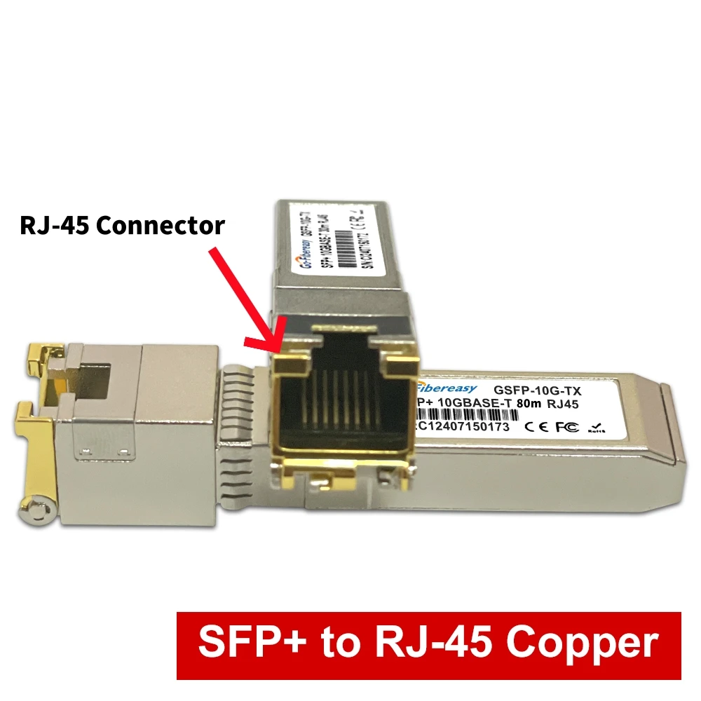 Módulo de cobre 10G SFP+ a RJ45 80m 10G/5G/2,5 Gbps puerto RJ-45 adaptable Compatible con interruptor óptico Mikrotik/Ubiquiti/Mellanox - imagen 4