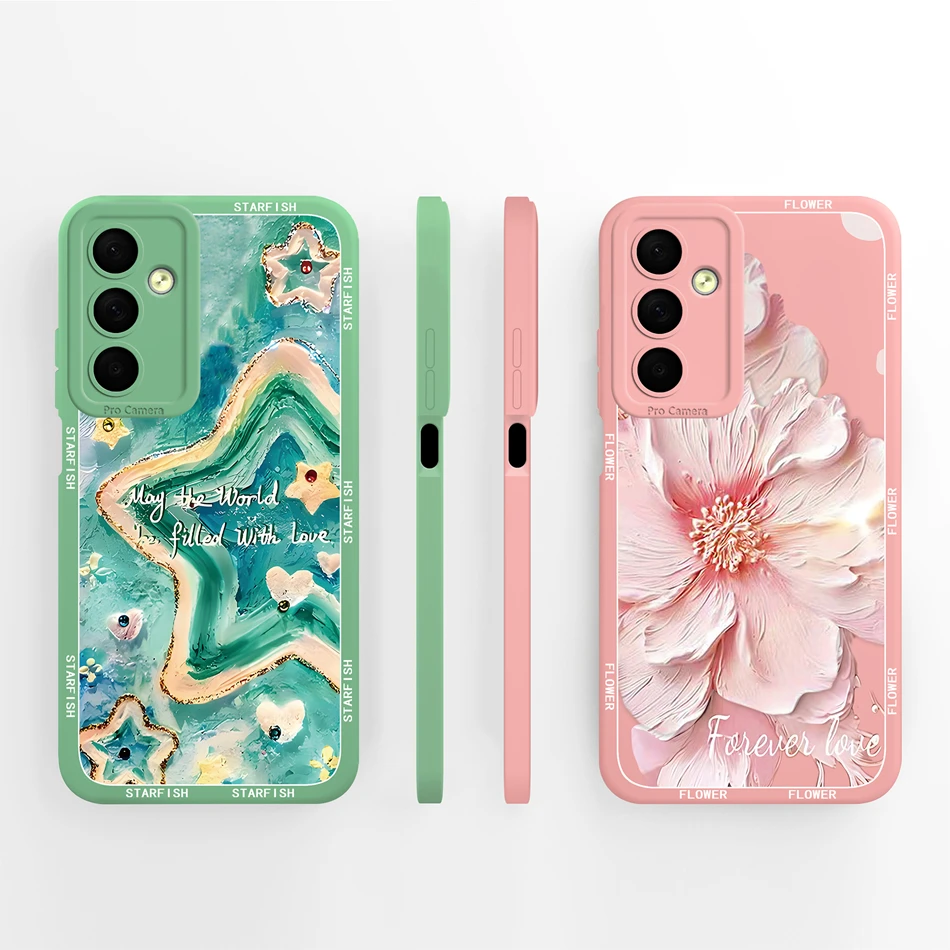 Para Samsung Galaxy M54 F54 5G funda de teléfono diseño creativo funda de cobertura de cámara para Galaxy M 54 F 54 parachoques de silicona líquida suave - imagen 2