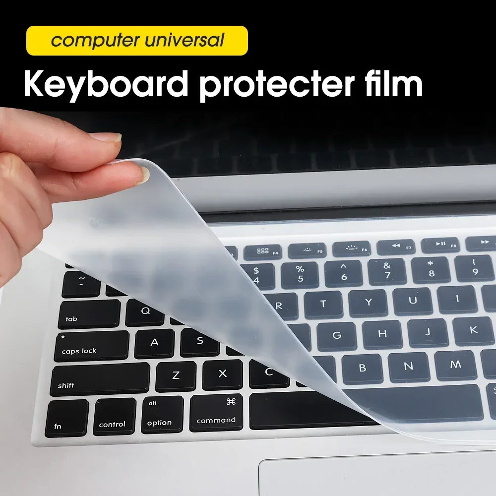 Película de teclado transparente de silicona a prueba de polvo, 10/14/15,6 pulgadas, para ordenador portátil, Notebook, Macbook, cubierta protectora de teclado transparente impermeable - imagen 4