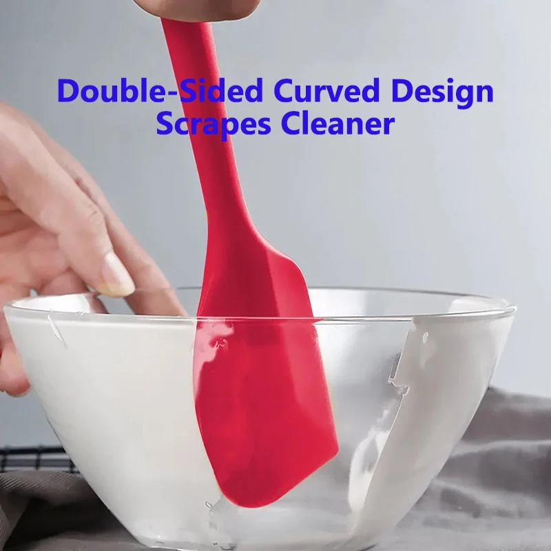 Mezclador de crema para decoración de pasteles, utensilios de cocina para mezclar, hornear y cocinar, raspador de silicona de calidad alimentaria integrado, fácil de limpiar, 1/2 - imagen 4