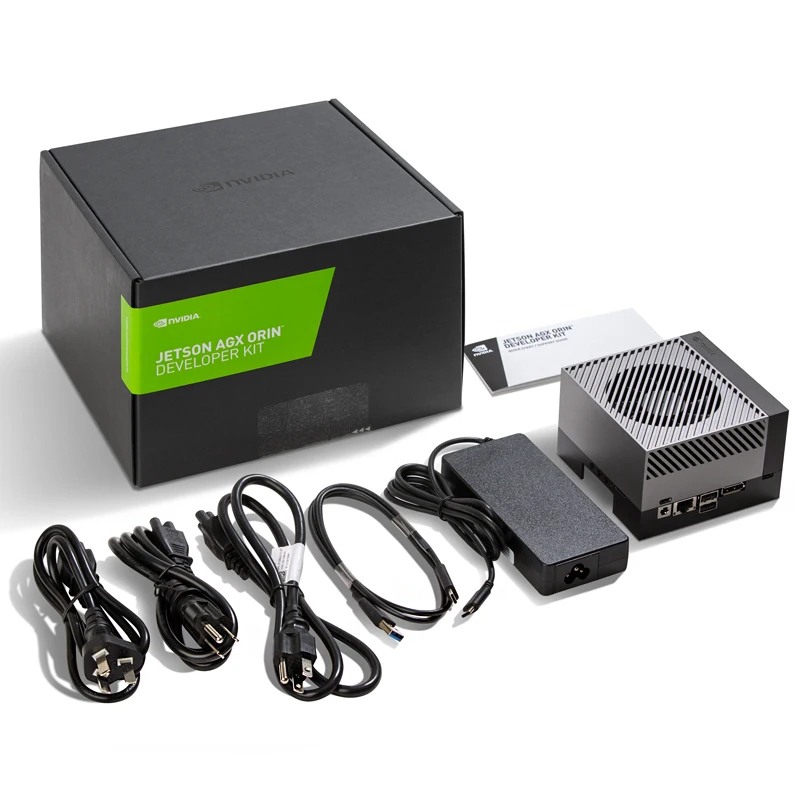 NVIDIA Jetson AGX Orin Kit de desarrollador, rendimiento AI de clase servidor, hasta 275 TOPS. Opciones para memoria de 32GB/64GB