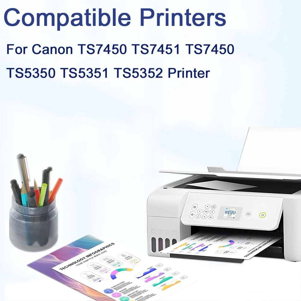 Einkshop PG-560 CL-561 XL Kit de recarga de cartuchos de tinta inteligentes para Canon PG560XL CL561XL para Canon Pixma TS5350 TS7450 TS5351 TS5352 - imagen 2