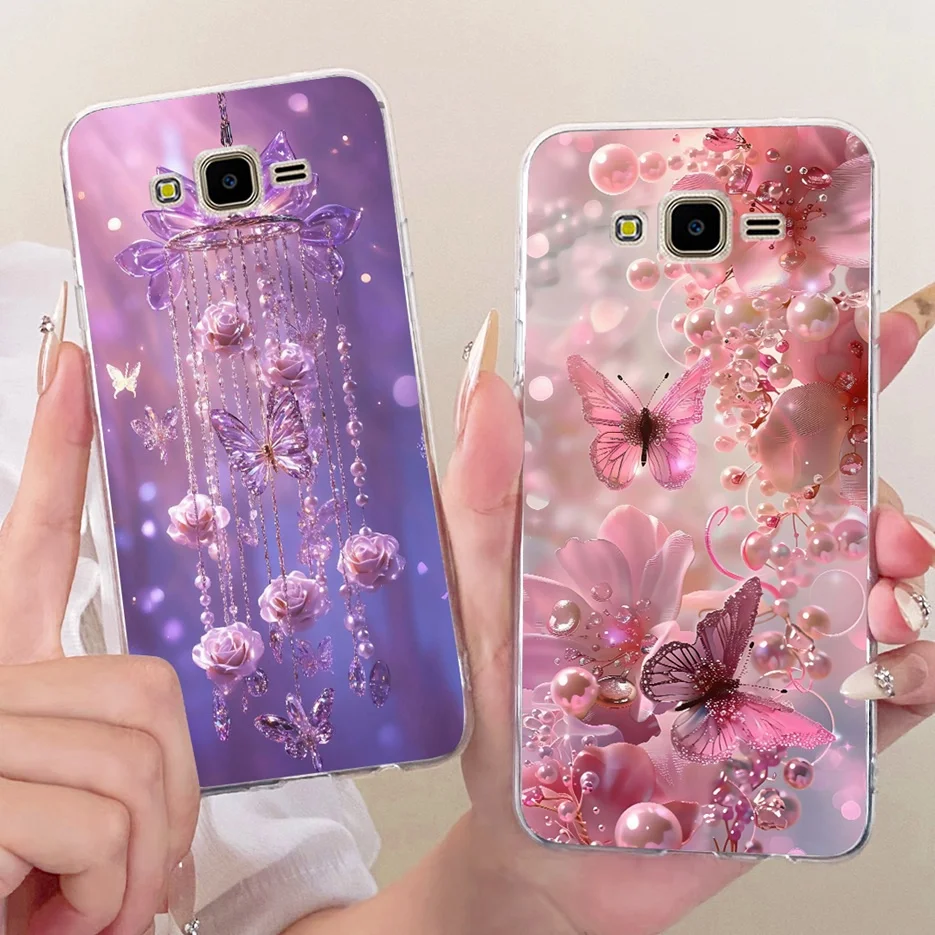 Para Samsung Galaxy J7 Core / J7Neo / J7Nxt funda SM-J701F lindo León funda pintada de lujo para Samsung J7 2015 J700F bolsas suaves - imagen 4