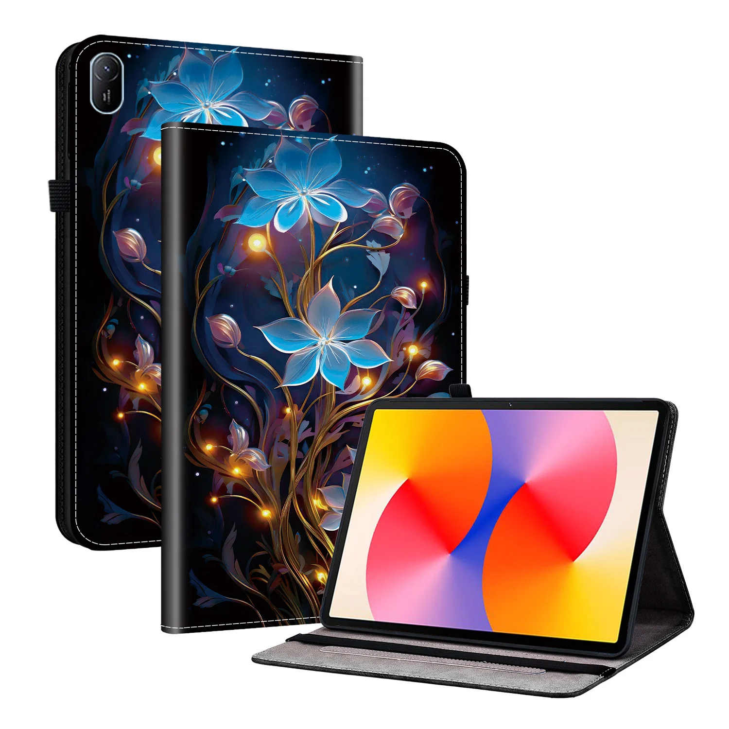 Funda pintada de lujo para Huawei MatePad SE 11 2024 11 pulgadas modelo AGS6-W00 funda trasera suave de TPU con ranuras para tarjetas portalápices