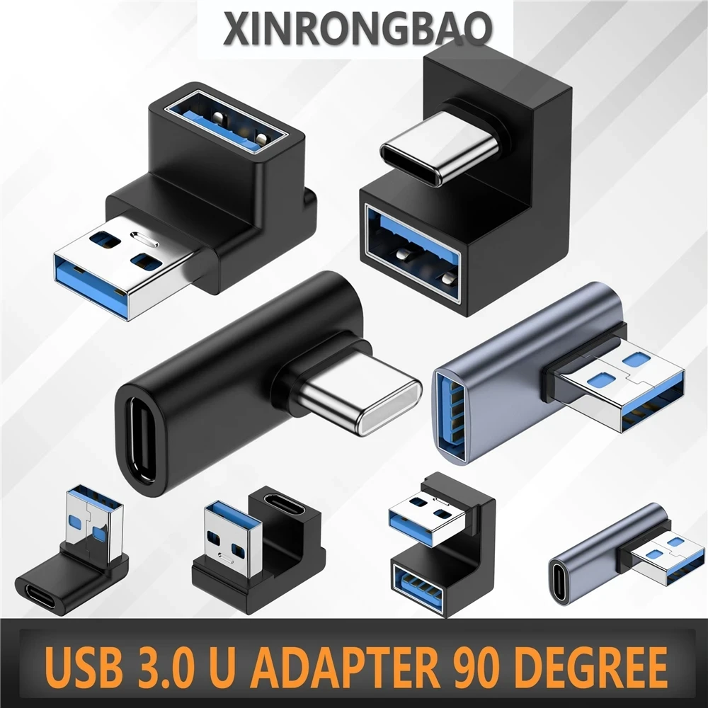 Adaptador de extensión de ángulo recto USB 3,0 macho a hembra de 90 grados, adaptador de codo hacia arriba USB de 10Gbps para conversión de conector de PC portátil - imagen 3