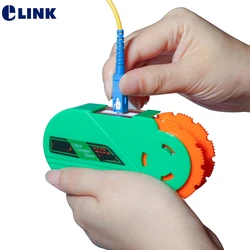 Limpiador de fibra óptica, 2 uds., cinta de casete para conector, extremo facial, más de 500 veces, tiempo de vida útil, envío gratis, caja de limpieza ELINK, depurador