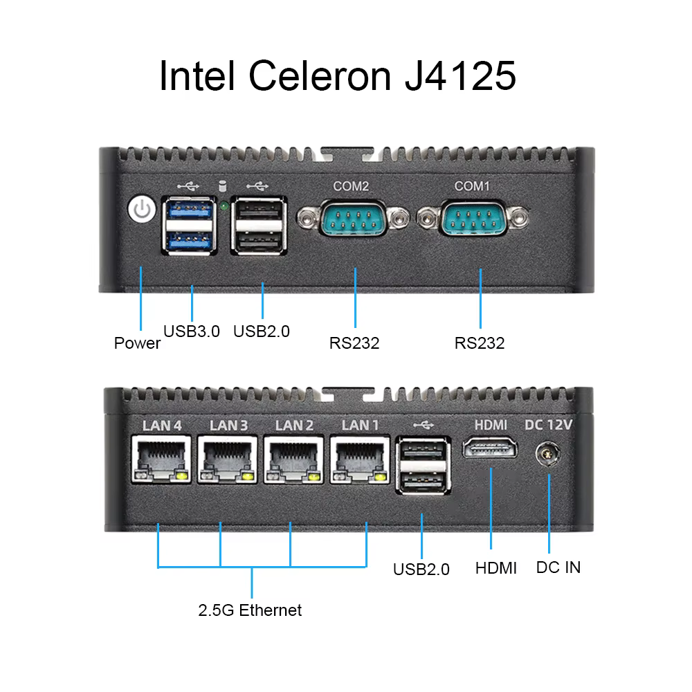 XCY Mini PC Firewall 2.5G – Soporte pfSense OPNsense - imagen 5