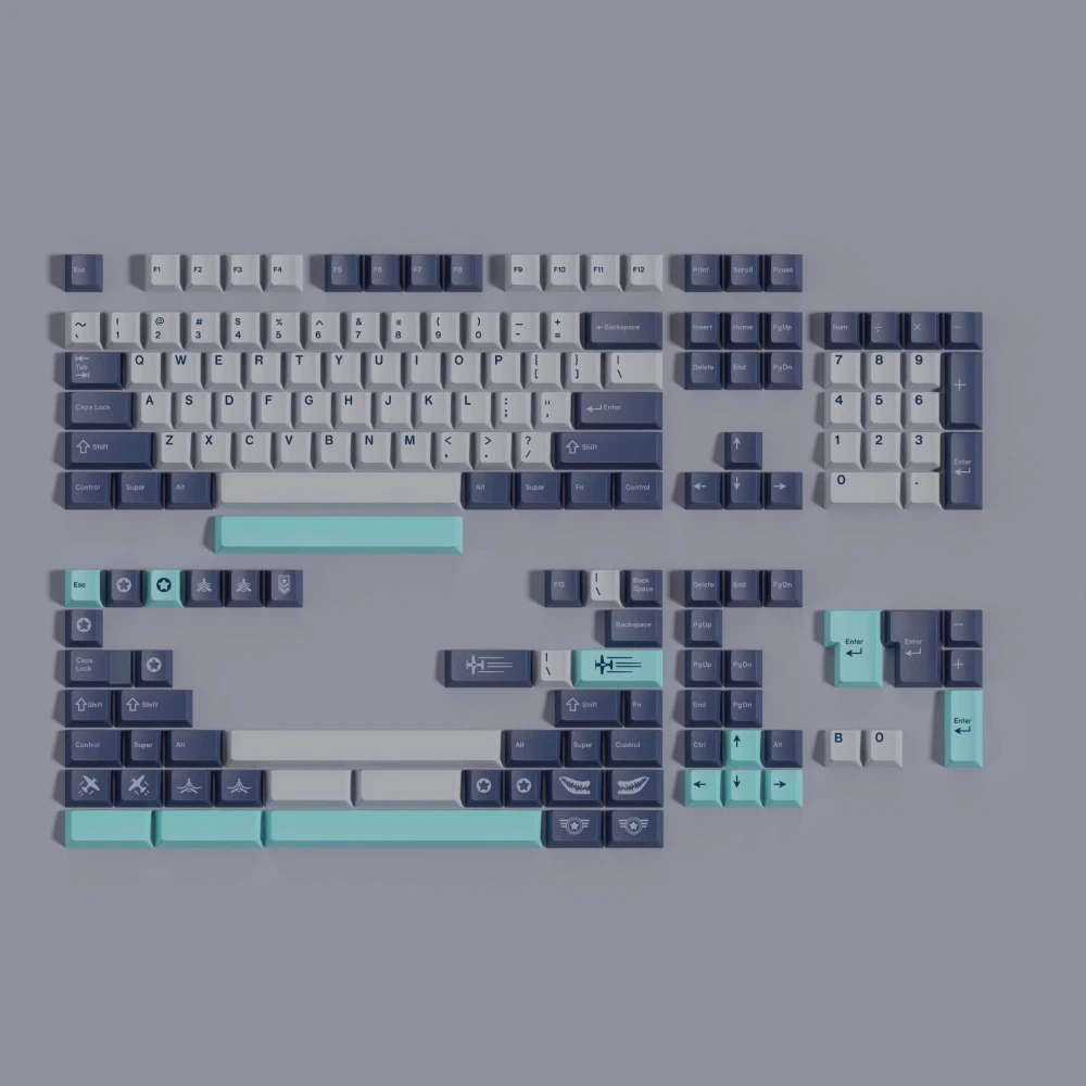 Teclas PBT GMK Pacific, teclas Cherry Profile, sublimación de tinte, teclas clonadas GMK para teclado mecánico MX, Gaming Office 2.75U