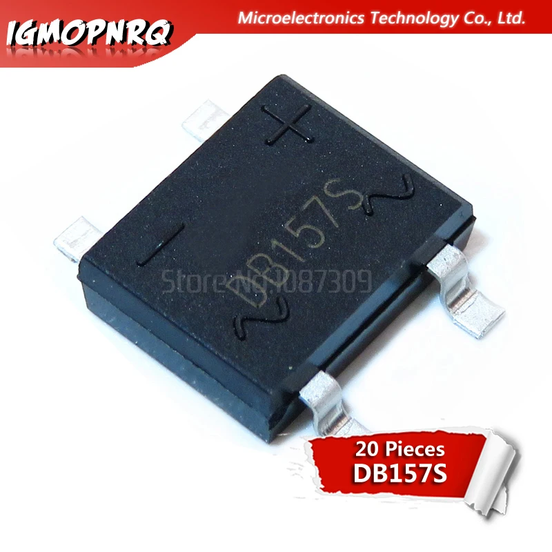 Rectificadores de puente 20 piezas, DB107S, DB107, DB207S, DB207, DB157S, 2A, 1000V, 1A, 1000V, nuevo y original - imagen 3