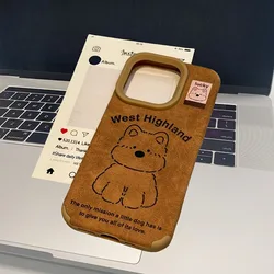 Funda cuero regenerado Dachshund iPhone 16 Pro Max – Anti golpes