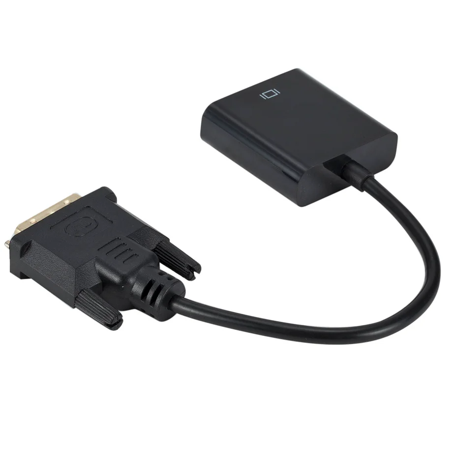 Grwibeou-adaptador DVI a VGA HD 1080P, convertidor de Cable macho a VGA hembra de 25 pines a 15 pines para Monitor de ordenador y PC, DVI-D - imagen 5