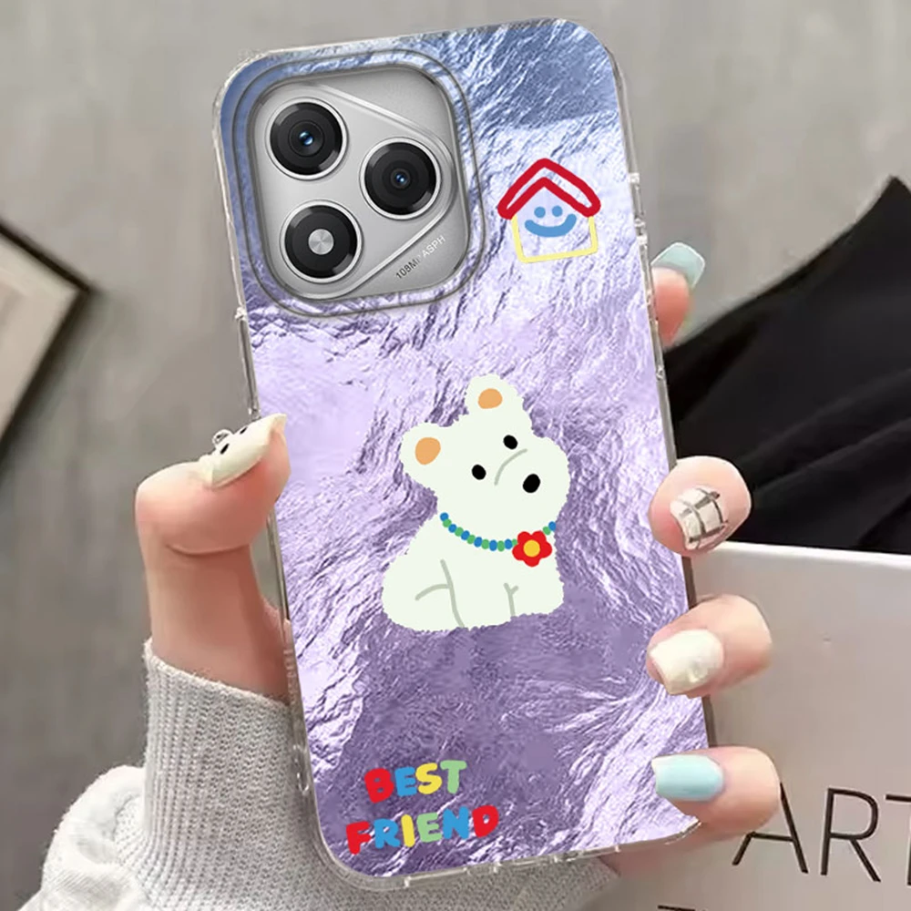 Para Honor 400 200 Pro 70 Migic6 7 5 Lite 90 Smart X9a X9c X9b X8b X8c X7c X8a X7b X6b funda de teléfono con bonito cachorro blanco de dibujos animados - imagen 5