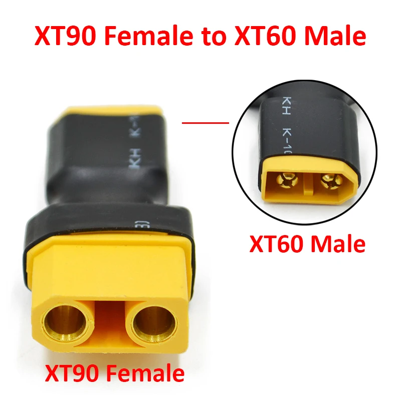 1/5/10 Uds XT60 M/F a XT90 macho/hembra y enchufe en T macho/hembra a XT90 adaptador de conversión de conector macho/hembra para batería RC - imagen 2