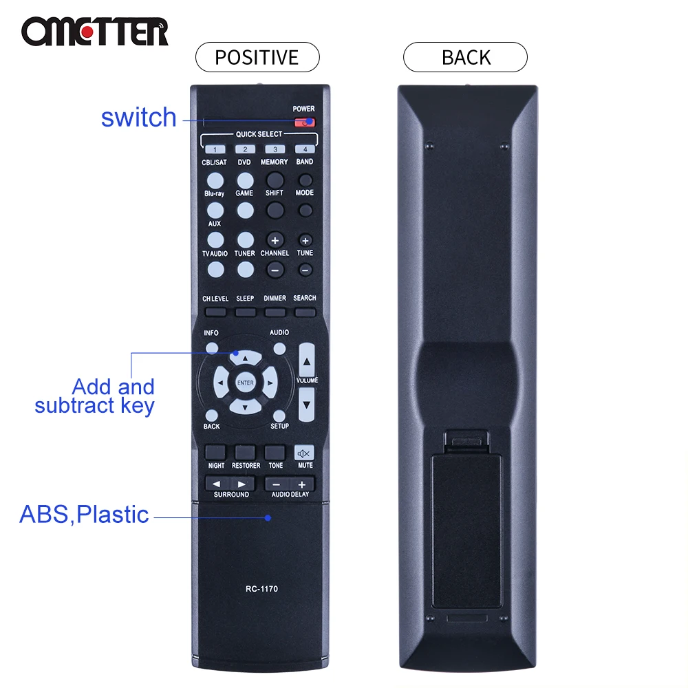 RC-1196 RC1196 RC-1170 para piezas Denon AV receptor Control remoto AVR-X510BT AVR-X520BT AVR-S500BT AVR-S510BT - imagen 5
