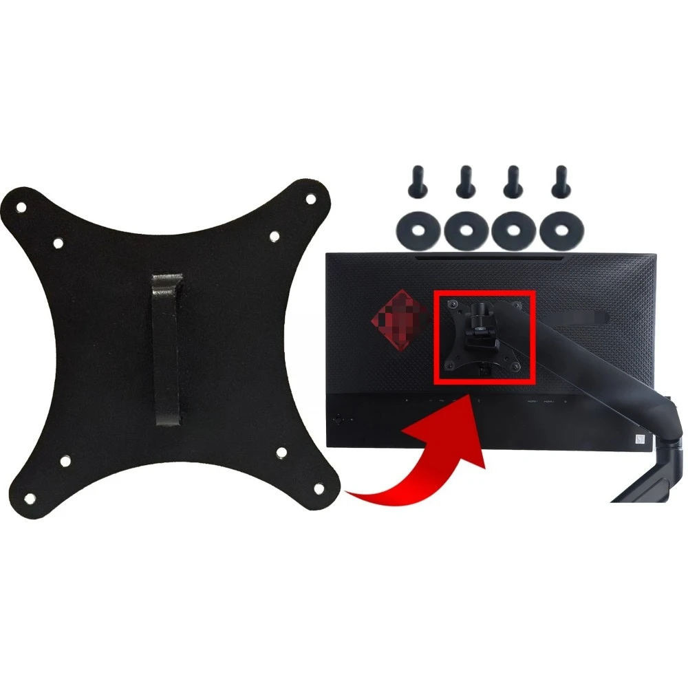 Metal - Adaptador de montaje en pared VESA para soportes de monitor HP OMEN X25 X25F para soporte / brazo / soporte de escritorio