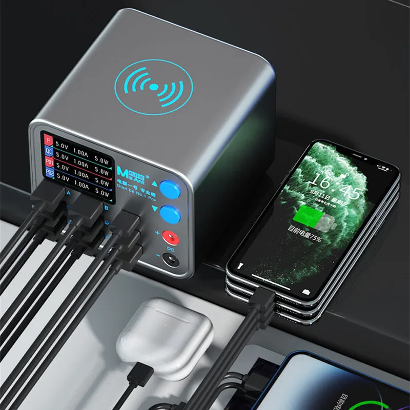 MaAnt-cargador inalámbrico multifuncional para teléfono móvil, tableta, Dianba 1 Pro, detección de cortocircuitos de alta precisión, carga rápida