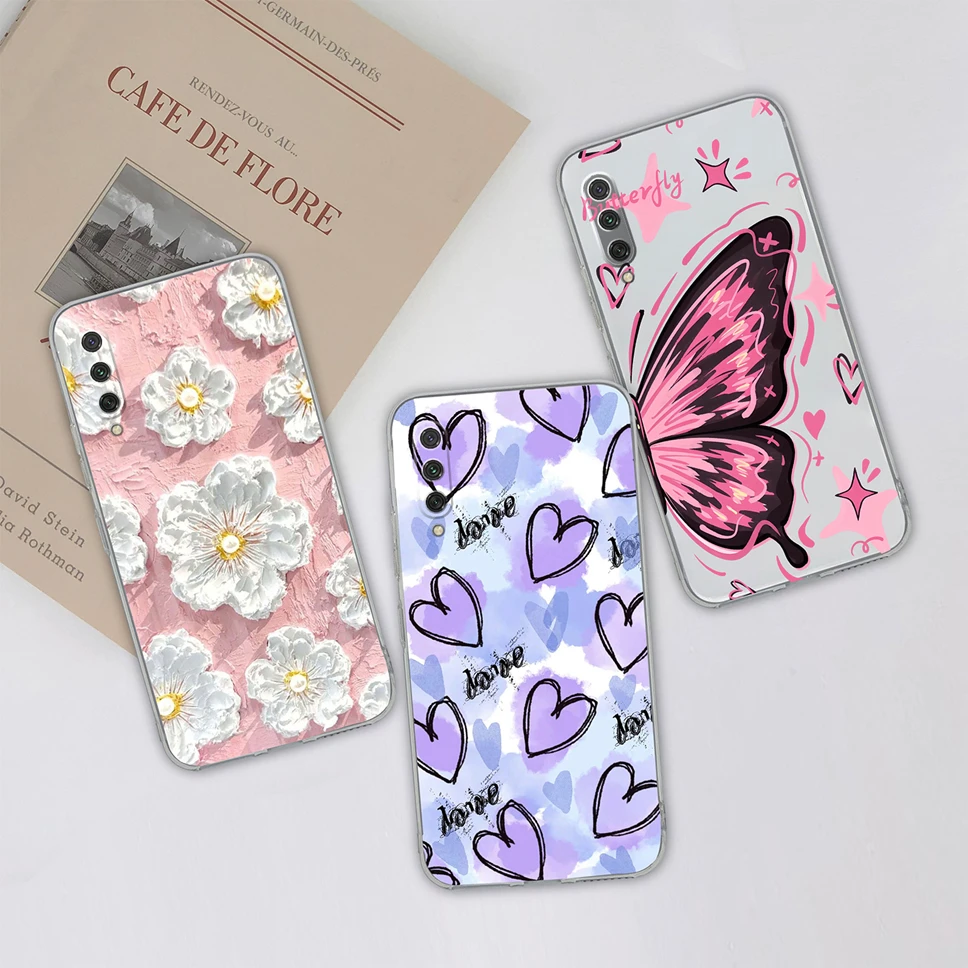 Para Xiaomi Mi CC9 Pro CC9E / Mi A3 Lite funda de teléfono encantadora funda de silicona transparente de TPU suave de dibujos animados para Xiaomi CC 9/A 3Lite parachoques - imagen 2