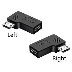 Adaptador OTG USB-C Hembra a Micro-B Macho 90°