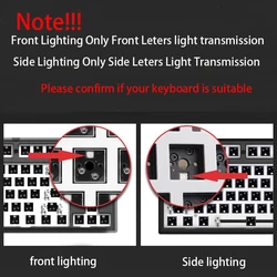Tecla PBT Gradiente Negro Gris Doble Inyección Perfil OEM