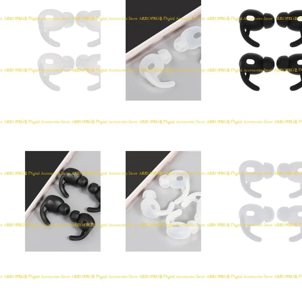 E21E 2PAIENS Silicona suave silicona Brotas tierras Consejos para alas para 3 auriculares Reemplazo oídos