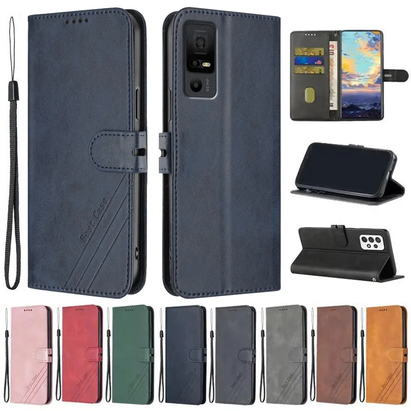 For TCL 40 NxtPaper Case Leather Flip Case on For Etui TCL 40 SE 40R 40NxtPaper TCL 50 SE 50 XL 501 505 Phone Cover Wallet Funda