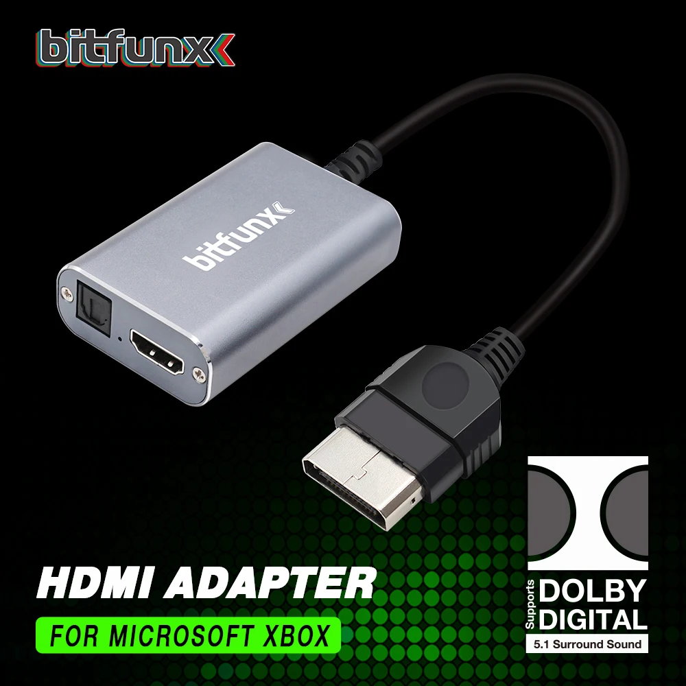 Bitfunx YPBPR a adaptador Digital HDMI 5,1 Dolby Video Audio convertidor para XBOX clásico Retro consolas de juegos para Monitor HDTV - imagen 2