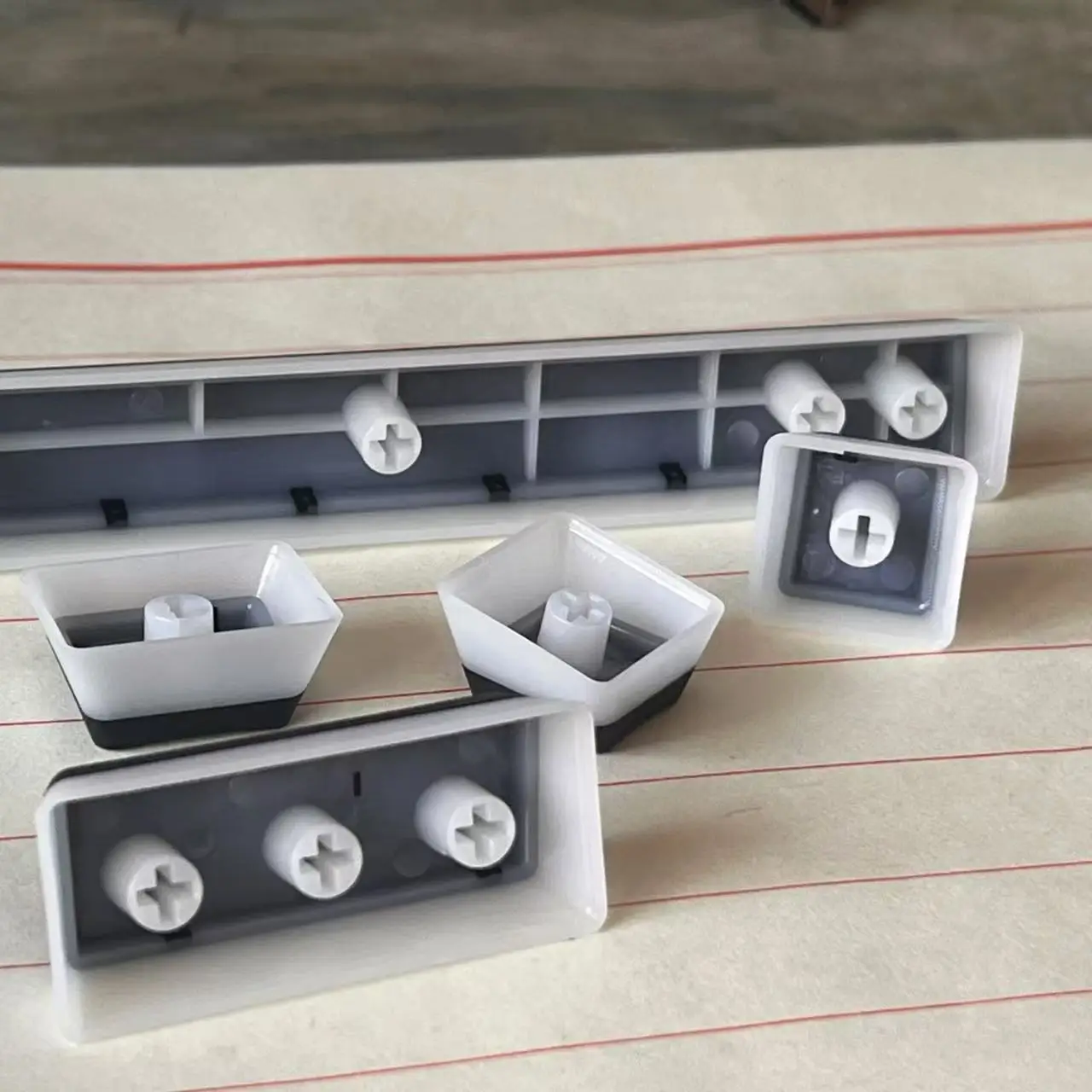 Tapa de tecla de pudín, tapa de teclado hebreo, material BPT, tapa de tecla mecánica translúcida de dos colores, teclas en español personalizadas ISO, 104 teclas - imagen 4