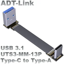 Cable USB-C a USB-A Flexible 90° Gen 2 10 Gbps