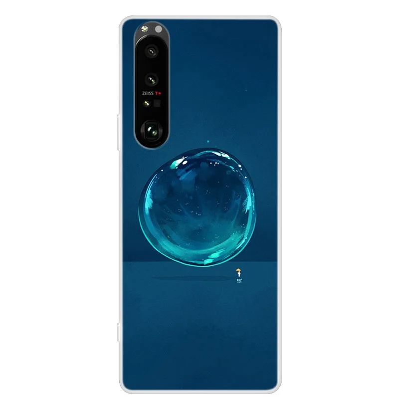 Funda trasera transparente de silicona TPU suave pintada para Sony Xperia 1, 5, 10, II, III, IV, 10, III - imagen 5