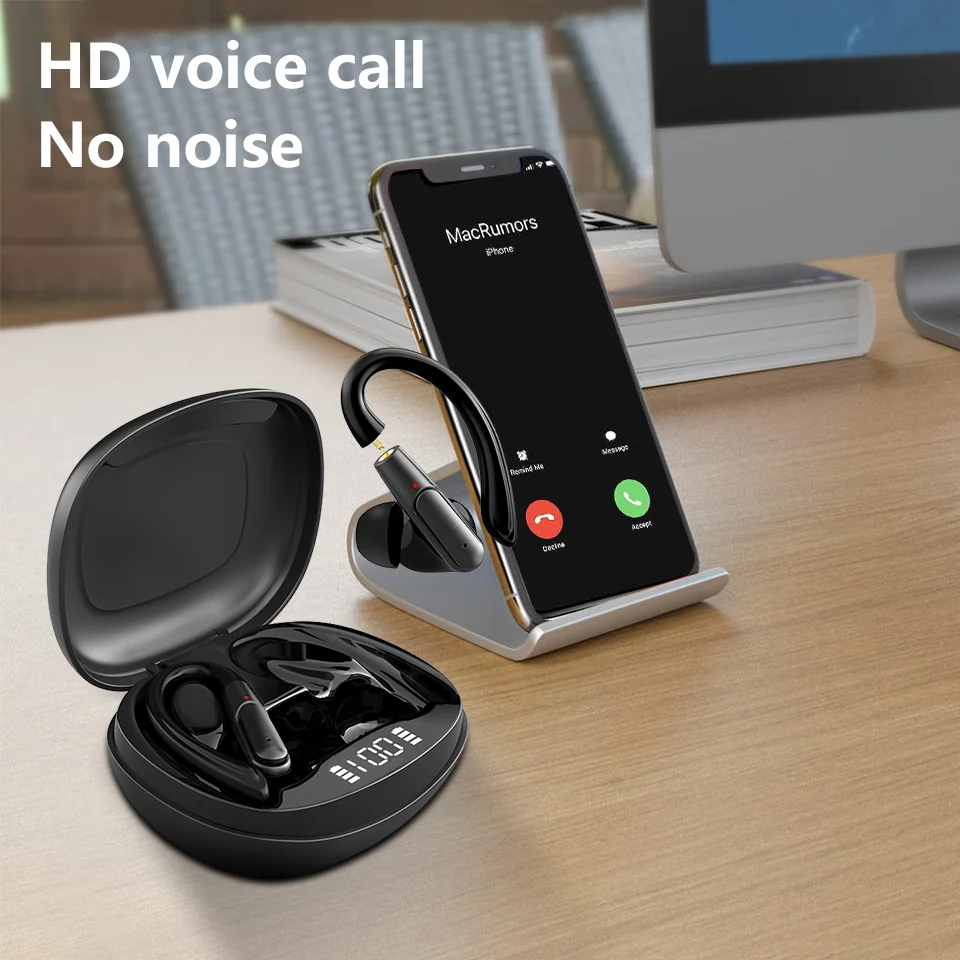 Auriculares inalámbricos para correr, audífonos TWS con Bluetooth, estéreo de graves profundos HD, impermeables, deportivos, aislamiento de sonidos - imagen 5