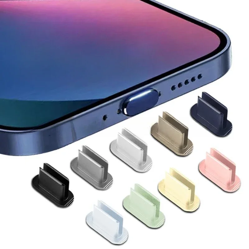 Tapón de puerto de carga antipolvo para iPhone 16, 16pro, 16pro max, 15,15Pro,15 Pro Max,15Plus, tapa protectora para teléfono móvil, 2 uds. - imagen 2