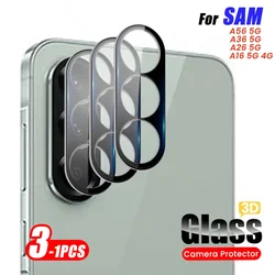 Protector de lente de cámara curvado 3D, 3 uds., para Samsung Galaxy A56 A36 A26 5G, película protectora de cristal de lente trasera A 56 36 26 2025