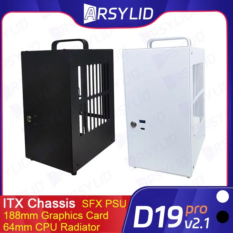 D19 Pro 6.1L A4 chasis SFX HTPC Mini ITX tarjeta gráfica de ordenador de juego RTX2070 I7 menor estuche de exposición independiente Dream D19pro
